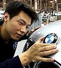 BMW Brilliance Joint Venture Shenyang, China, Assembly BMW Logo.